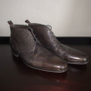 Hugo Boss Leather Wingtip Boots